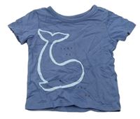 Modré tričko s velrybou George