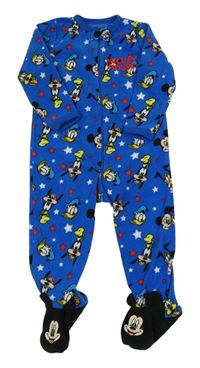 Cobaltově modrý fleecový overal s Mickey s kamarády PRIMARK