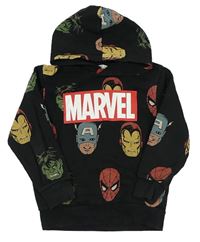 Černá mikina s Avengers a logem a kapucí zn. H&M