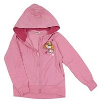 Růžová melírovaná propínací mikina s PAW PATROL - Skye a kapucí zn. nickelodeon