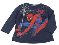 Tmavomodré melírované triko se Spider-manem MARVEL