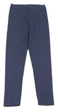 Tmavomodré žebrované legíny H&M