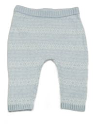 Světlemodro-bílé vzorované pletené turecké tepláky Next