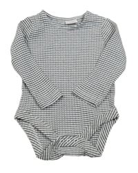 Bílo-černé pruhované žebrované body F&F