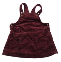 Tmavovínové manšestrové šaty LINDEX