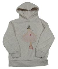 Světlebéžová melírovaná mikina s baletkou a kapucí PRIMARK