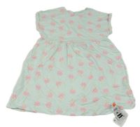 Nové - mátové melírované šaty s palmami St. Bernard