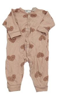 Pudrový overal se srdíčky H&M
