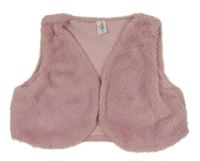 Světlerůžové kožešinové podšité bolérko Topolino