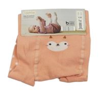 Nové - broskvové punčocháče s čumáčkem a puntíky Lily & Dan