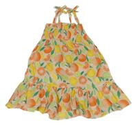 Světlerůžové letní šaty s citrusy PRIMARK