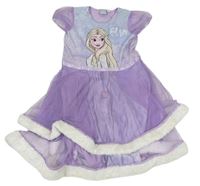 Kostým -Fialové šaty s tylovou sukní - Elsa zn. Disney