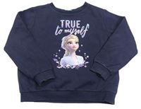 Tmavomodrá mikina s Elsou H&M