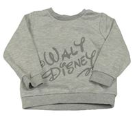 Světlešedá melírovaná mikina s nápisem Walt Disney zn. Primark