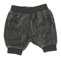 Tmavošedé sametové tepláky