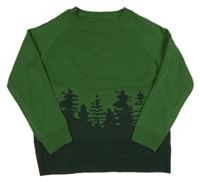 Zelený svetr se vzorem