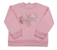 Růžová mikina se srdcem