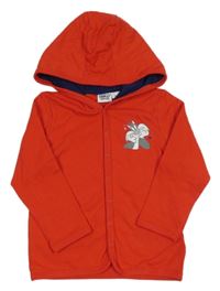 Červená lehká propínací mikina se Sylvesterem a kapucí - Looney Tunes