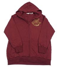 Vínová propínací mikina s erbem a kapucí - Harry Potter H&M