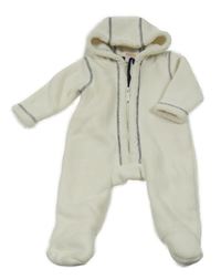 Smetanová fleecová zateplená kombinéza s kapucí Pusblu