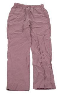 Starorůžové lehké kalhoty