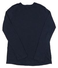 Tmavomodré žebrované triko F&F