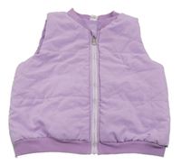 Lila šusťáková zateplená vesta Shein