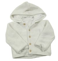 Smetanový podšitý propínací svetr s kapucí Matalan