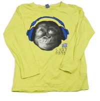 Limetkové triko se šimpanzem Dopodopo