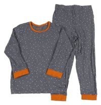 Tmavošedé puntíkaté pyžamo TCM