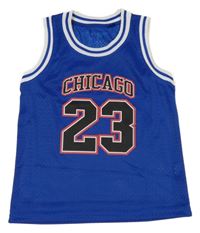 Modré perforované sportovní tílko s číslem