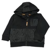 Černá propínací mikina s šusťákem a kapucí Bench