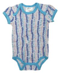 Bílo-modro-růžové květované body