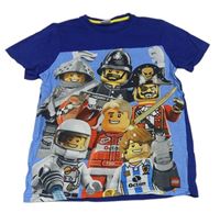 Modro-světlemodré tričko s Lego postavičkami 