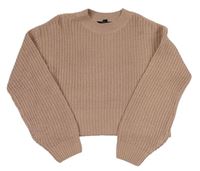 Starorůžový crop svetr New Look
