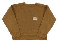 Hnědá mikina s kapsou a nášivkou kiabi