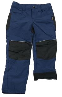 Modro-černé outdoorové zateplené kalhoty Crane