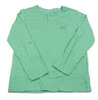 Zelené triko s leopardem 