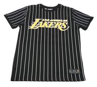 Černé pruhované sportovní tričko s nápisem - Lakers Primark