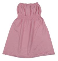 Růžovo-bílé pruhované šaty Yd.