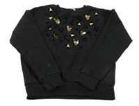 Černá mikina s flitry F&F