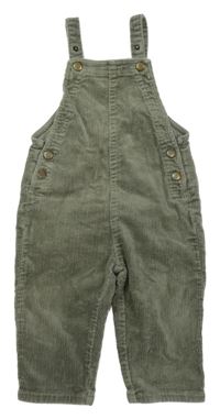 Khaki laclové manšestráky Zara