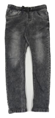 Šedé skinny teplákové rifle YIGGA