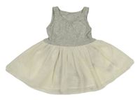 Šedé melírované body s bílou tylovou sukní Old Navy