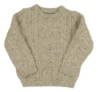 Béžový vzorovaný melírovaný svetr Primark