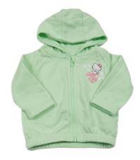 Světlezelená propínací mikina s Hello Kitty a kapucí Primark