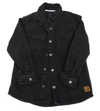 Černá riflová košilová bunda Next