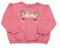 Růžová mikina s jednorožcem C&A