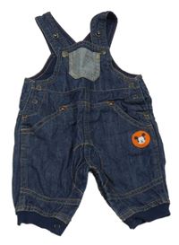 Tmavomodré laclové rifle s Mickeym Disney