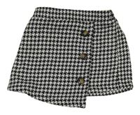 Černo-bílá vzorovaná sukně Shein